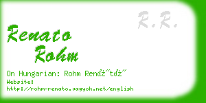 renato rohm business card